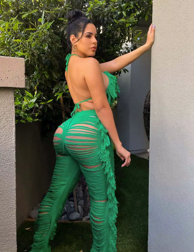 Knitted Tassel Two Piece Set