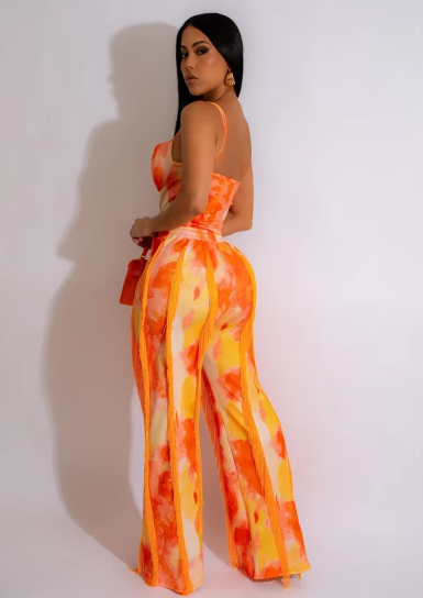 Casual Tank Top Pants Set