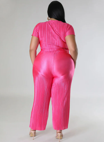 Plus Size Tye Up Pants Set