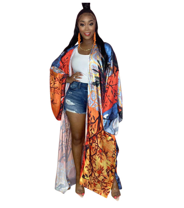 Printed Kimono