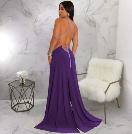 Long Backless Maxi Dress