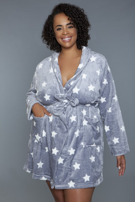 Star Print Robe