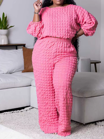 Plus Size Two Piece Bubble Set