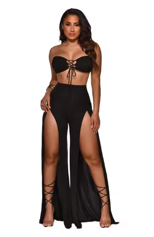 Split Leg Pants Set