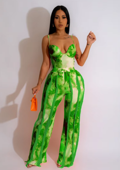 Casual Tank Top Pants Set