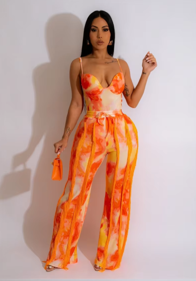 Casual Tank Top Pants Set