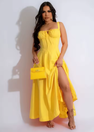 Yellow Long Maxi Dress