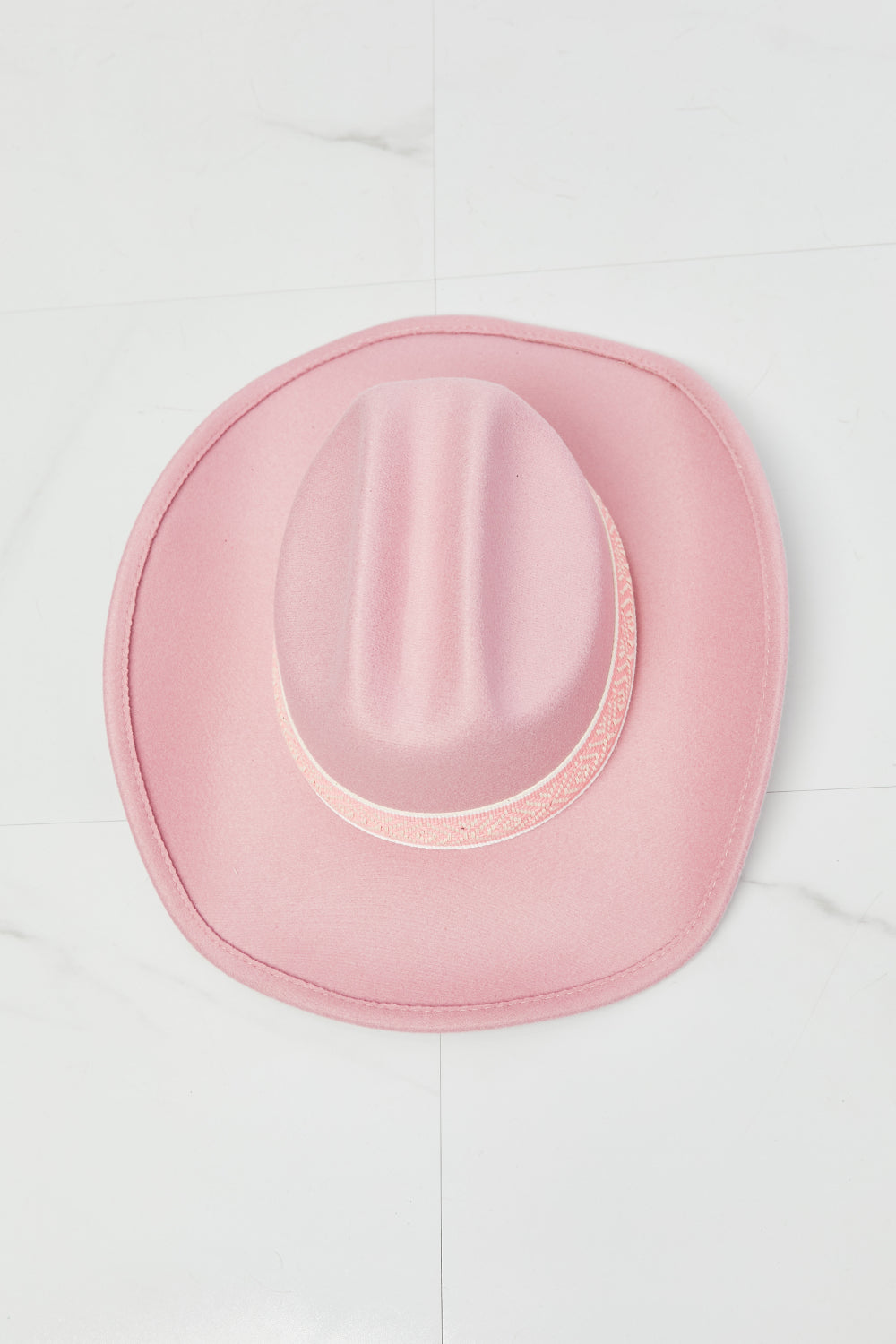 Western Cowboy Fedora Hat in Pink