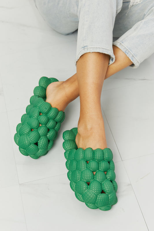 Back Bubble Slides in Green