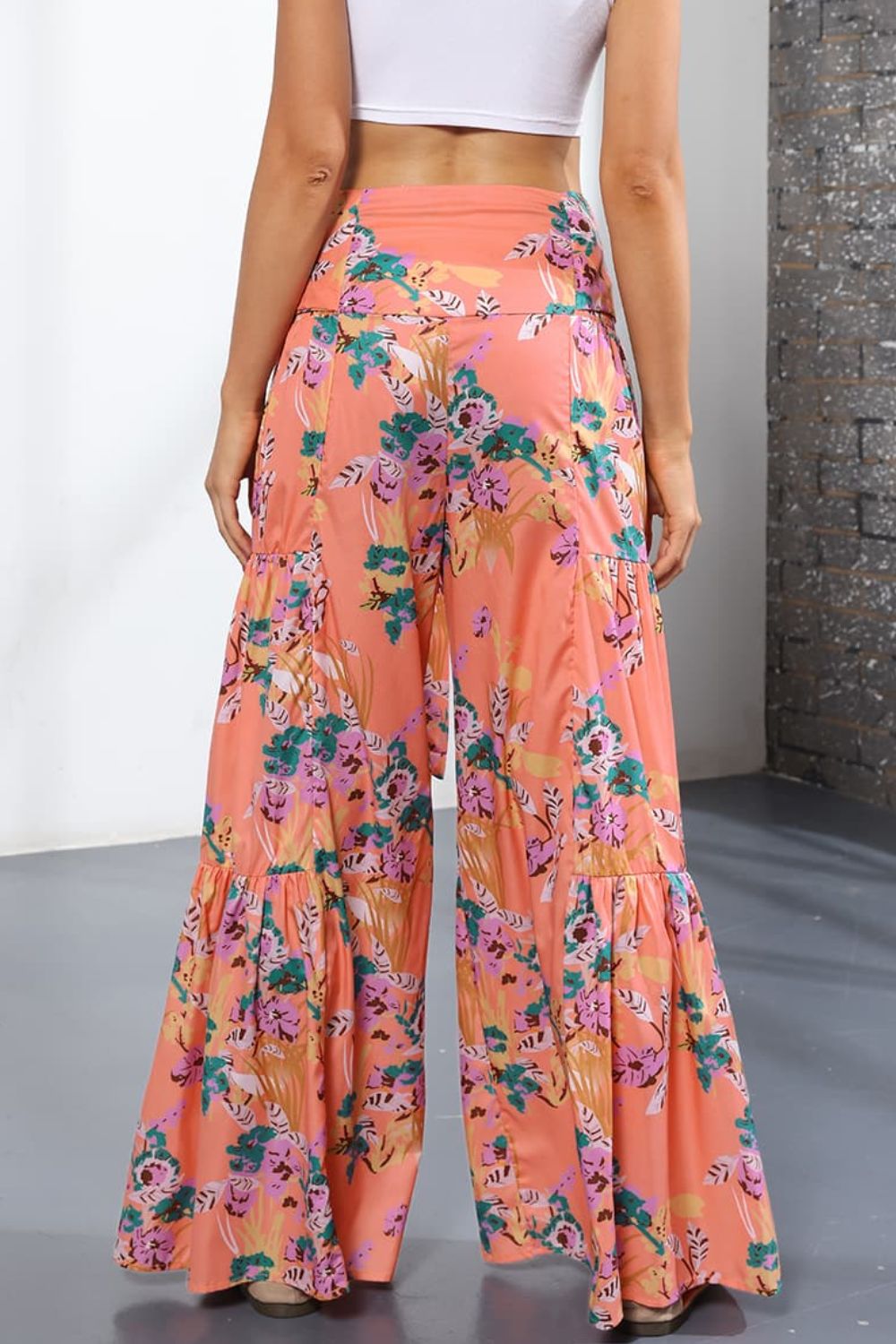 Printed High-Rise Tied Culottes