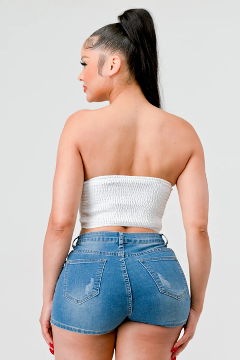 Ruffle Lace Bustier Top