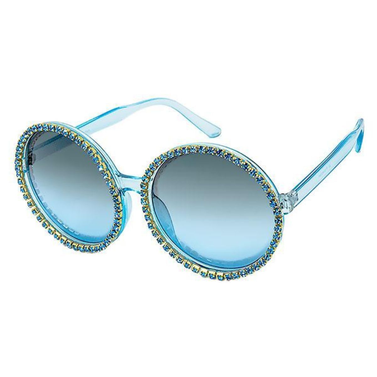 Blue Round Stone Sunglasses