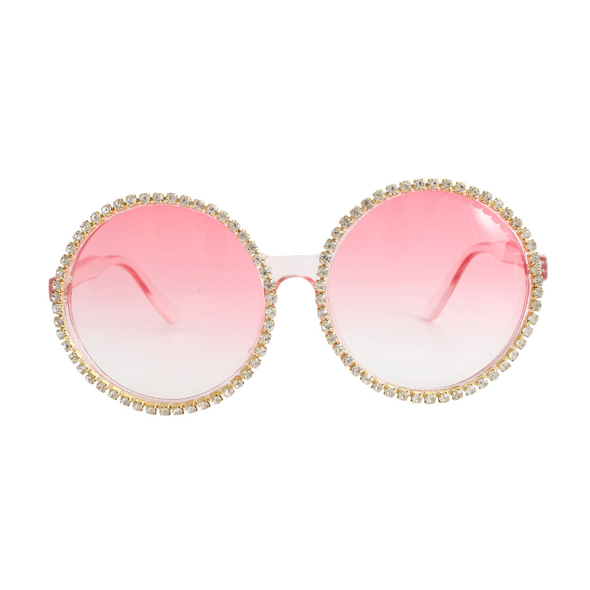 Pink Round Stone Sunglasses